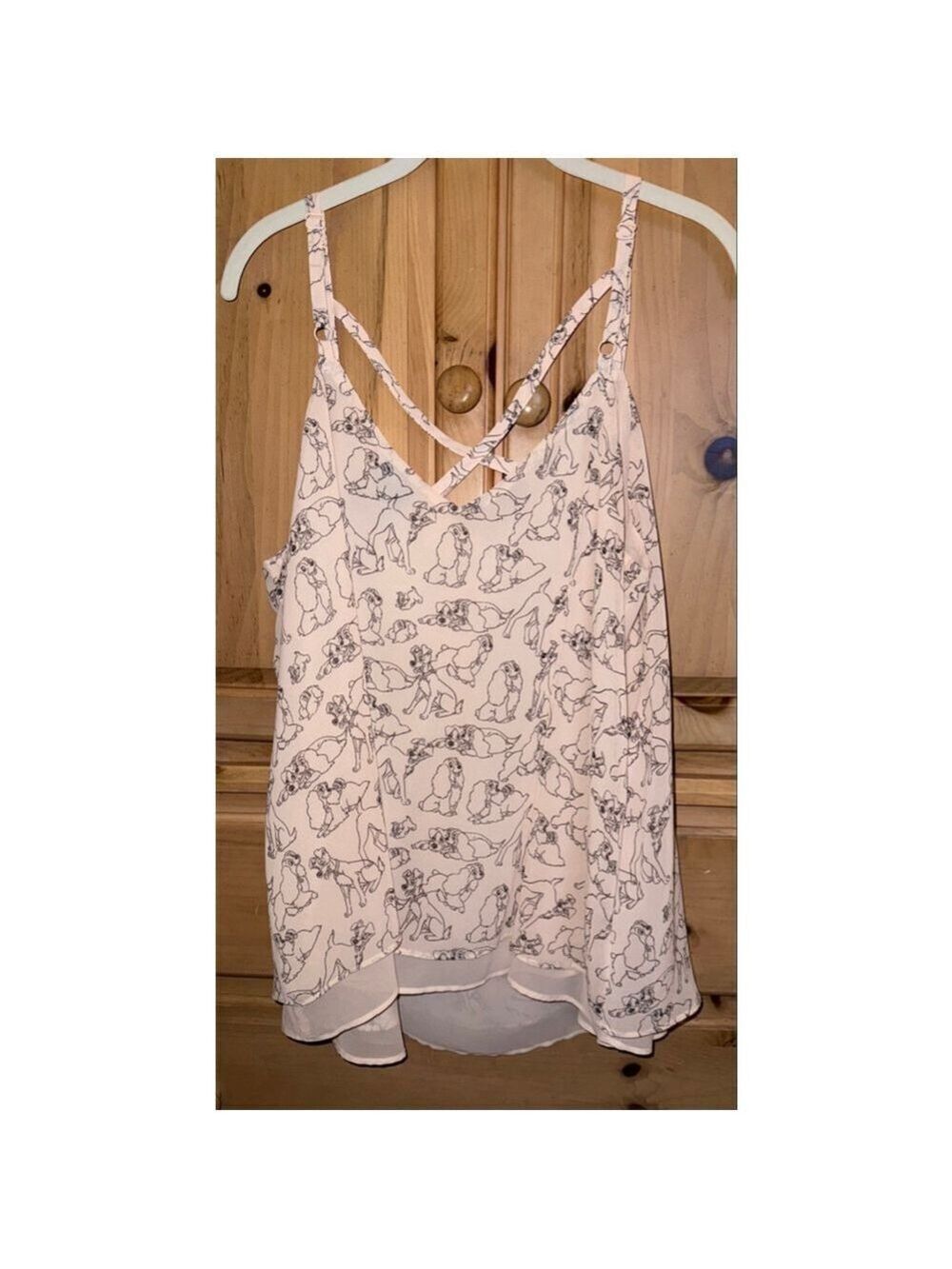 Women's Disney Pink & Black Lady and the Tramp Camisole Plus 1X - Picture 5 of 9